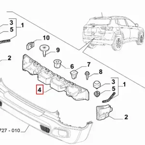 Obniżka ceny Mocowanie zderzaka tył Jeep Compass - wyprzedaż