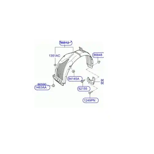 Ekspresowa dostawa Nadkole kola przedniego prawa