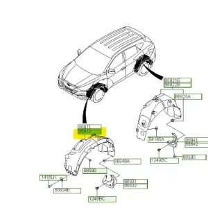 Nadkole koła przedniego prawe Hyundai IX35 Cena promocyjna