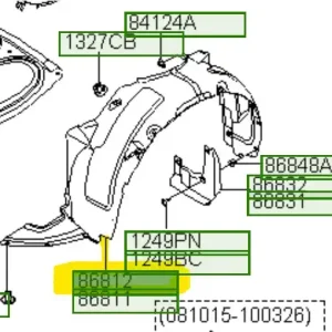 Nowość Nadkole koła przedniego prawe Hyundai IX35 / Tucson