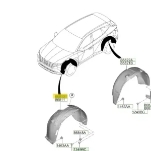 Nadkole koła przedniego prawe Hyundai Tucson 2022 Darmowy zwrot