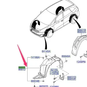 Oferta limitowana Nadkole lewy przód 2012-2018 KIA