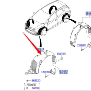 Nadkole lewy przód ceed 20152018 KIA Nowość