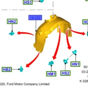 Kup online Nadkole lewy przód Ford Transit Connect 2013
