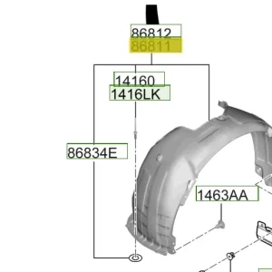 Popularny Nadkole lewy przód Hyundai I30 (2020-)