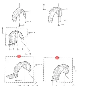 Ostatnie sztuki Nadkole lewy przód MG3 hev