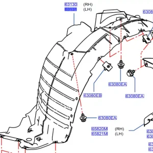 Premium Nadkole lewy przód nissan xtrail 2014-2022 - wyprzedaż