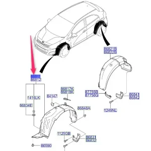 Nowość Nadkole lewy przód rio 2011-2014 KIA