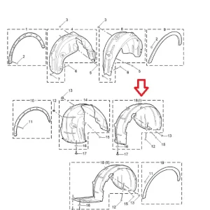 Nie przegap Nadkole lewy przód zs ii MG