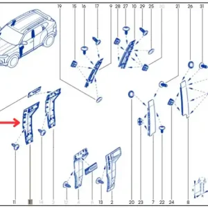 Nowy Nakładka / osłona / listwa drzwi prawych przednich (PP) DACIA DUSTER III