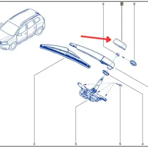 Nakładka / zaślepka ramienia wycieraczki tył RENAULT / DACIA Kup teraz