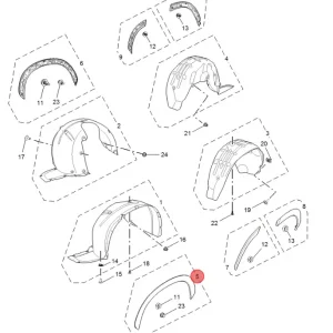 Nakładka błotnika listwa lewa przód mg hs 2024 Cena promocyjna