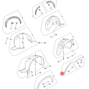 Super okazja Nakładka błotnika listwa lewa tył mg hs 2024