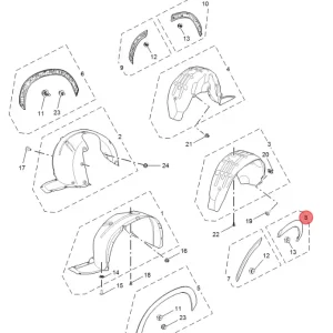 Nakładka błotnika listwa lewa tył mg hs 2024 Taniej