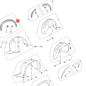 Ekspresowa dostawa Nakładka błotnika listwa prawa przód mg hs 2024