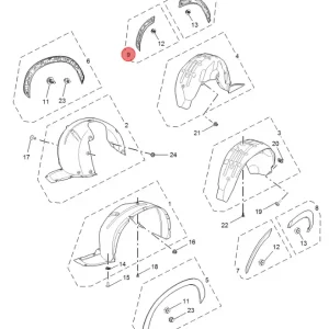 Bezpieczna płatność Nakładka błotnika listwa prawa tył mg hs 2024