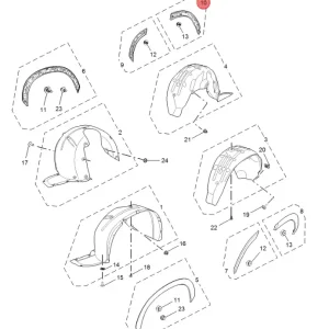 Nakładka błotnika listwa prawa tył mg hs 2024 Zamów dziś