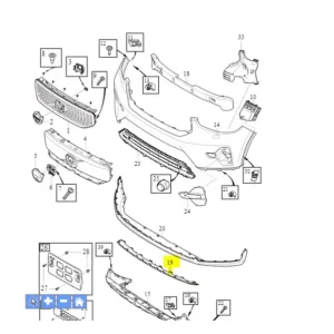 Nakładka dolna zderzaka przedniego XC40 EX40 Nowy