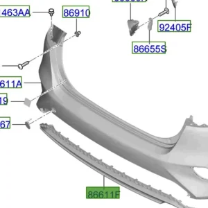 Szybka wysyłka Nakładka dolna zderzaka tylnego KIA ProCeed 20-25