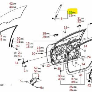 Wyjątkowa oferta Nakładka drzwi przód prawa Suzuki Swace - wyprzedaż