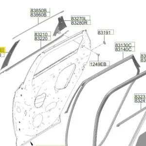 Tylko do końca tygodnia Nakładka drzwi tylnych lewa strona Hyundai Tucson (2022-2024)