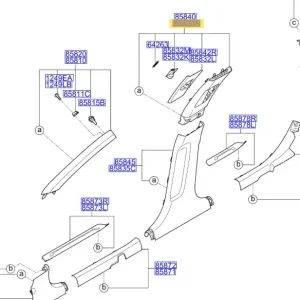 Ograniczona ilość Nakładka górna słupka B lewa KIA Optima (2015-2019) - wyprzedaż