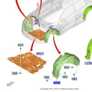 Wybór klientów Nadkole przednie lewe edge 2015FORD