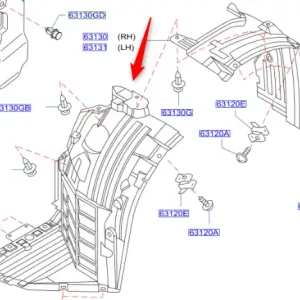 Nadkole przednie lewe NISSAN Obniżka ceny