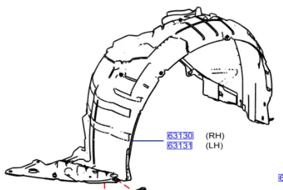 Nadkole przednie lewe NISSAN Popularny