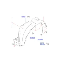 Nadkole przednie prawe NISSAN Do wyczerpania zapasów