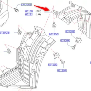 Nadkole przednie prawe NISSAN Ostatnie sztuki