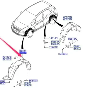 Wybór klientów Nadkole przednie prawe venga 2011-2019 KIA