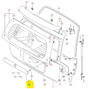 Darmowy zwrot Nakładka klapy tylnej Suzuki Ignis - wyprzedaż