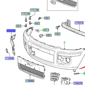 Nakładka lewa zderzaka przedniego fiesta / fusion 01 12 FORD - wyprzedaż Kup online