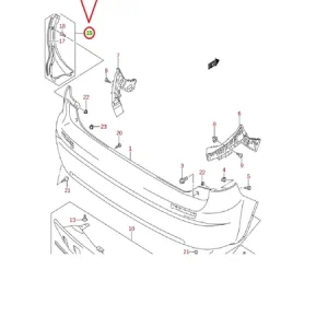 Okazja Nakładka lewa zderzaka tylnego SX4 Suzuki