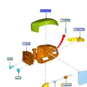 Nakładka lusterka prawego w kolorze focus 2011 2019 FORD - wyprzedaż Wyjątkowa oferta