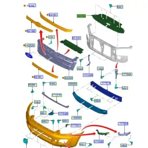 Nakładka pasa przedniego ranger tke 2011FORD - wyprzedaż Tani