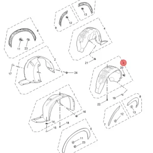 Obniżka ceny Nadkole lewy tył mg hs 2024