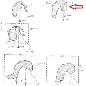Nadkole lewy tył MG3 hev MG Oferta limitowana