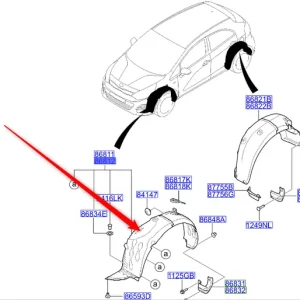 Nadkole prawy przód 14 17 KIA Darmowy zwrot