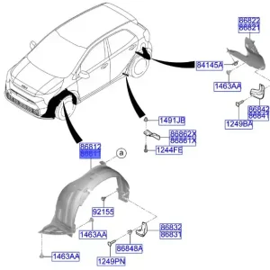 Kup teraz Nadkole prawy przód Kia Picanto 2024