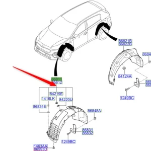 Wysoka jakość Nadkole prawy przód sportage 20182022 KIA