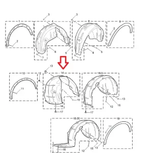 Oferta limitowana Nadkole prawy przód zs ii MG