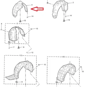 Nadkole prawy tył MG3 hev MG Oferta limitowana