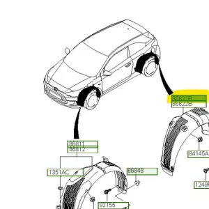 Bezpieczne zakupy Nadkole tylne lewa strony Hyundai I20 (2018) OE - wyprzedaż