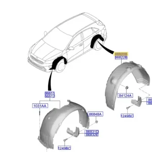 Zniżka Nadkole tylne lewe KIA CEED / XCEED / PROCEED (2018-2025) - wyprzedaż