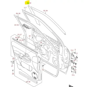 Hit cenowy Naklejka słupka drzwi prawy przód Suzuki Grand Vitara - wyprzedaż