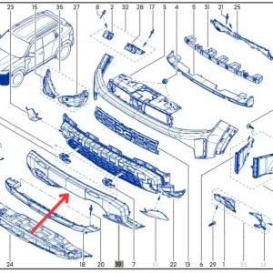 Nakładka / listwa zderzaka przód DACIA DUSTER III Tylko dziś