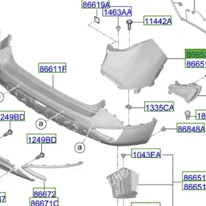 Promocja Nakładka prawa zderzaka tylnego KIA Sportage Hybrid 21-25