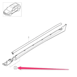 Nakładka progowa prawa XC60 Volvo Dodaj do koszyka